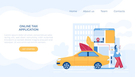 Car sharing concept. Mobile application. Vector illustration.のイラスト素材