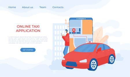 Car sharing concept. Mobile application. Vector illustration.のイラスト素材