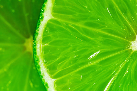 close-up of a slice of lime
