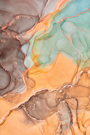 Alcohol ink colors translucent. Abstract multicolored marble texture background. Design wrapping...