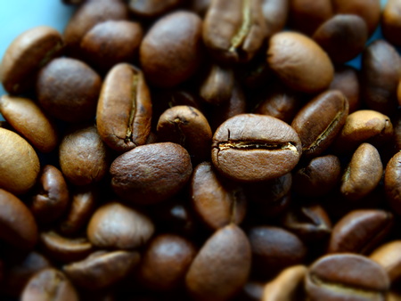 Fragrant coffee beans arabika drink energy grainsの写真素材