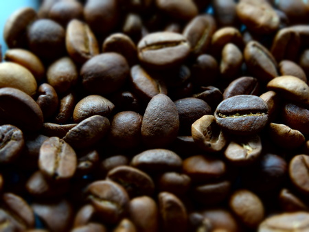 Fragrant coffee beans arabika drink energy grainsの写真素材