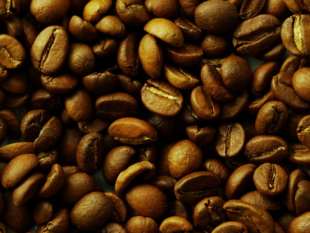 Fragrant coffee beans arabika drink energy grainsの写真素材