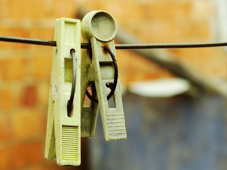 Older holders laundry old wire the USSRの写真素材