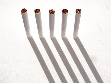 Cigarettes and tobacco products paper nicotine filter habitの写真素材