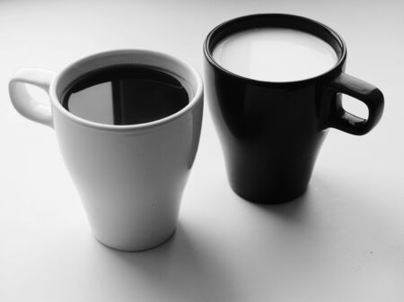 Coffee minimalism coffeine drink black and whiteの写真素材