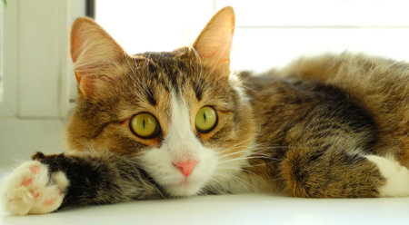 The kitten looks pets cat animals recreation