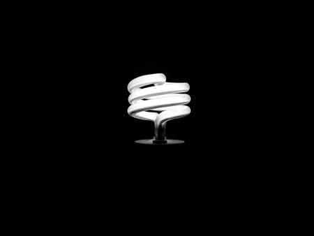 fluorescent light bulb shine spiral energy consumption lamp electricityの写真素材