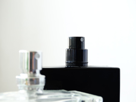 The perfume on a white background aroma smell toilet waterの写真素材
