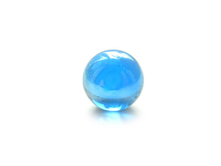 Blue ball on a white background abstract minimalism wallpaper isolate form colorの写真素材