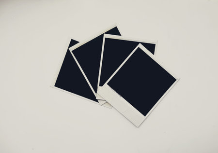 Old photos on table retro vintage 70s 80s 90sの写真素材