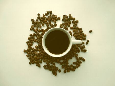 Cup of coffee drink fragrance smell delicious appetite morning breakfast cheerfulness caffeine wallpaper backgroundの写真素材