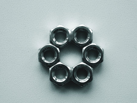 Female screw for repairs fasteners nuts thread minimalism abstract wallpaper background