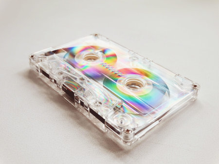 Audio cassettes for recorder 80s 90s 70s retro vintage old music time generation music tape wallpaper background style nostalgia songの写真素材