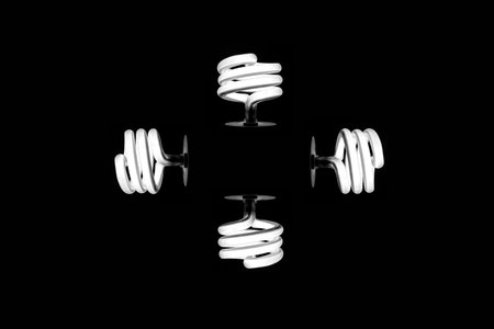 fluorescent light bulb shine spiral energy consumption lamp electricity wallpaper background minimalism decorの写真素材
