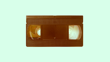 Old video cassette recorder vintage retro vhs 70s 80s 90s wallpaper background style fashion modern trend topical nostalgia cover shabby filmの写真素材