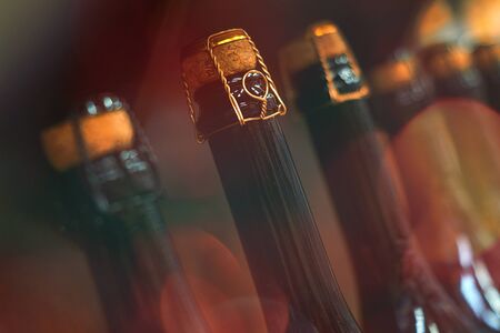 Sparkling wine for the holiday drink new year christmas alcohol joy celebration background champagne advertisementの写真素材