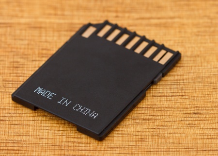 Black memory cardの写真素材