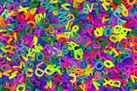 falling letters alphabet