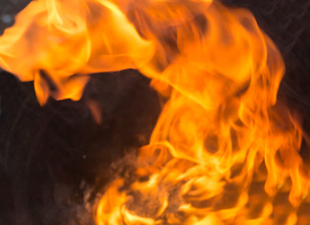 Campfire on dark background