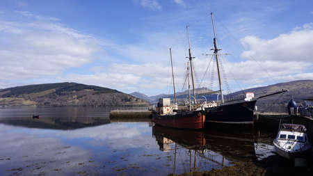 Tall ships in Inveraray lochのeditorial素材