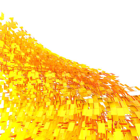 3d render Gold Abstract Fire Wave.の写真素材