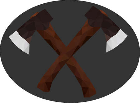 Low Polygonal Axes clean illlustrationのイラスト素材