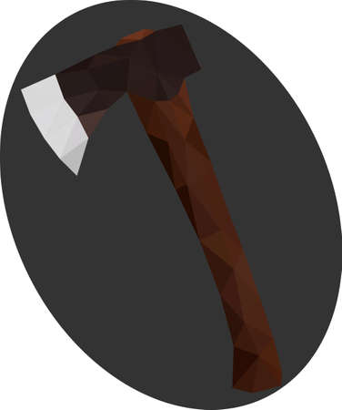 Low Polygonal Axe clean illlustrationのイラスト素材