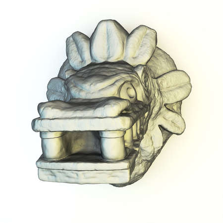 Mayan Sculpture 3d render illustrationの写真素材