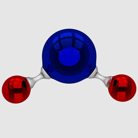 H2O chemical element 3d render illustrationの写真素材