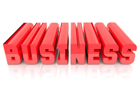Red 3d Text Bussines Renderの写真素材