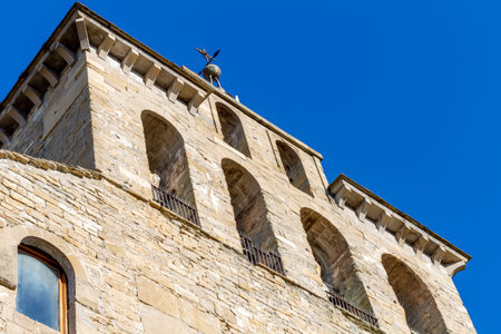Bell tower of the Romanesque cathedral of Jaca, Huesca (Spain)