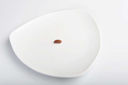 Red bean on a white plate on a white seamlessの写真素材