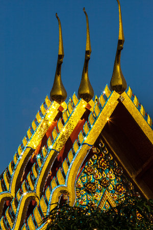 Beautiful detail of thai templeの写真素材