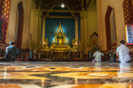 Marble Temple in Bangkok, Thailandのeditorial素材