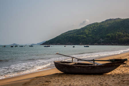 Beautiful landscape of Qui Nhon beachの写真素材