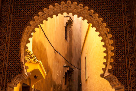 Tipical stree of Medina in Moroccoの写真素材