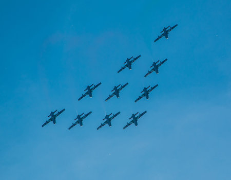 Airshow in Italy, near Parmaの写真素材