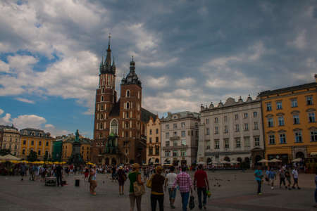 Charming main square of Krakowのeditorial素材