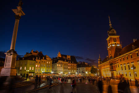 Main square of Warsaw, Polandのeditorial素材