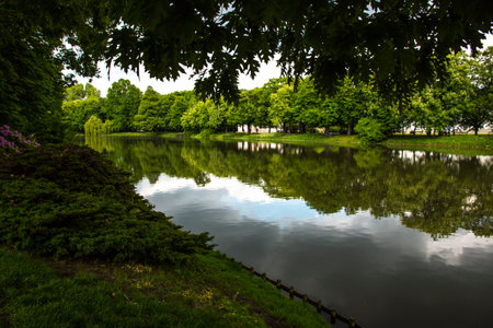 In the central park of Warsaw