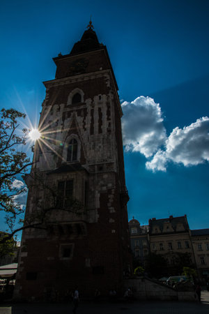 Krakow main square in summer, Polandの写真素材