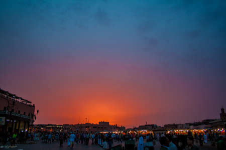 Marrakech by nightの写真素材