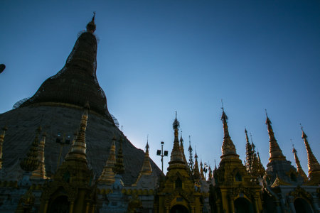 Shwedagon pagoda near Yangon, capital of Myanmar