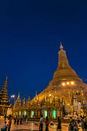 Yangon, charming Shwedagon pagoda in Myanmarのeditorial素材