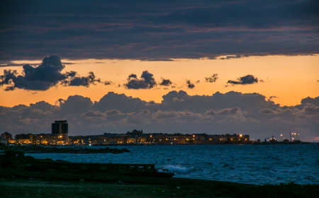 Gallipoli at sunset, Lecce, Italyの写真素材