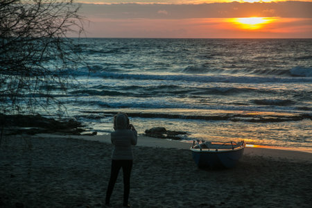 Charming ionian sea in Italyの写真素材