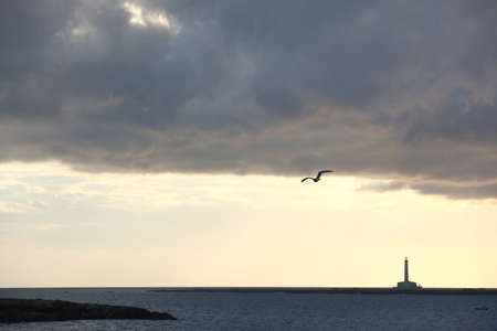 Ionian sea lighthouseの写真素材