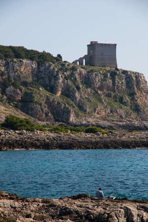 Natural park of Porto Selvaggio in Salento, Apulia. Italy.の写真素材