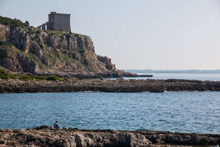 Natural park of Porto Selvaggio in Salento, Apulia. Italy.の写真素材
